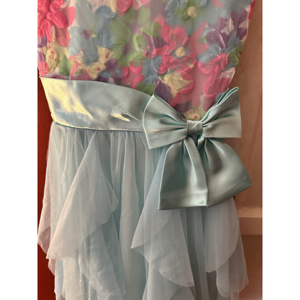 Bonnie Jean Girls Formal Holiday Tulle Embroidered Dress - Picture 5 of 5